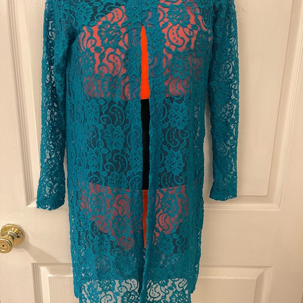 Boutique Lace, floral, NWT, coverup for swimsuit, cardigan, tunic versatile item